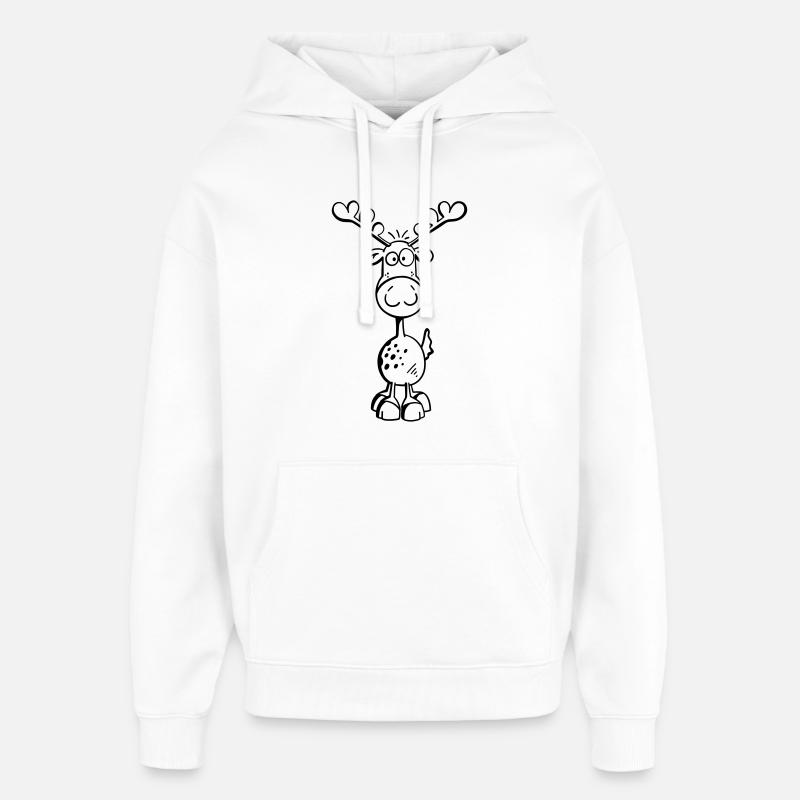 Mignon élan - Sweat à capuche unisexe Stanley/Stella Oversized - blanc