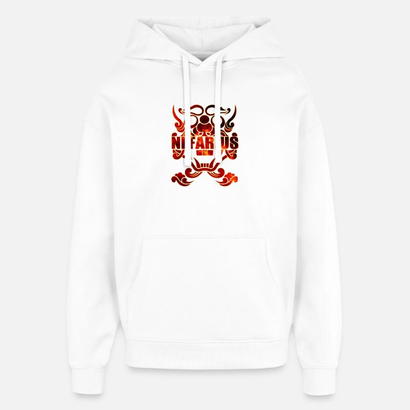 Signe de Feu Nefarius - Sweat à capuche unisexe Stanley/Stella Oversized - blanc