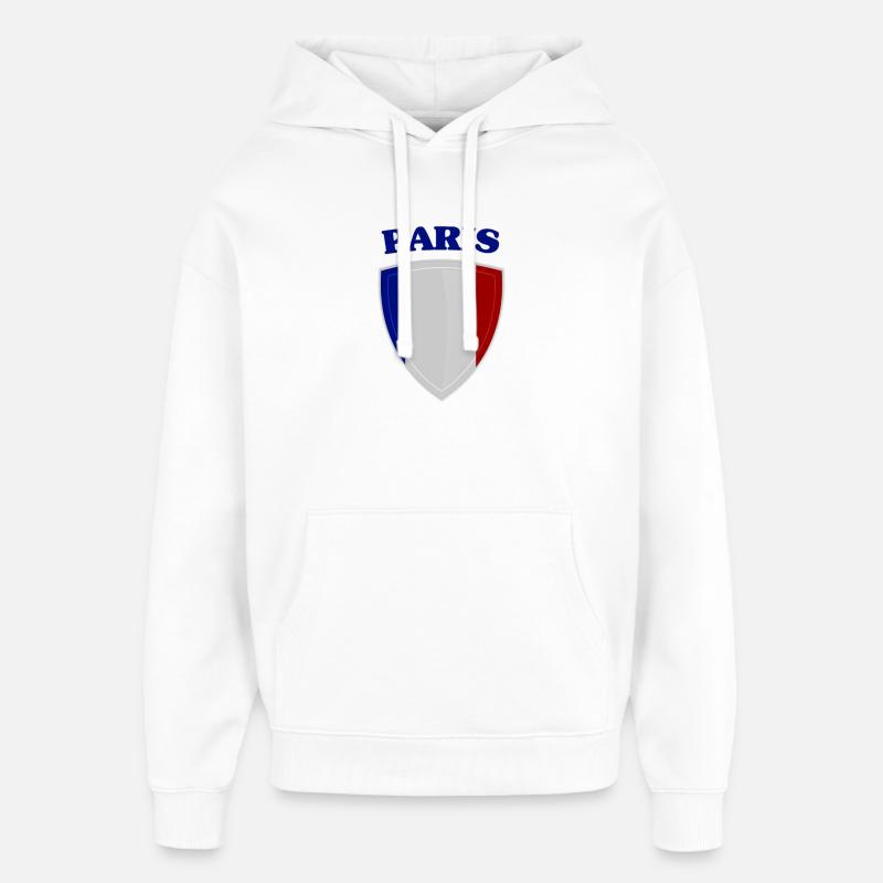 Paris - Oversized Unisex Hoodie von Stanley/Stella - Weiß