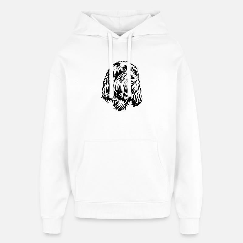 Spinone Italiano Tête - Sweat à capuche unisexe Stanley/Stella Oversized - blanc