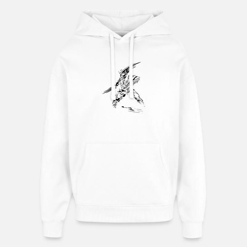 Sketch Warrior - Sweat à capuche unisexe Stanley/Stella Oversized - blanc