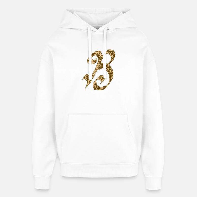 B / Initiale - Oversized Unisex Hoodie von Stanley/Stella - Weiß