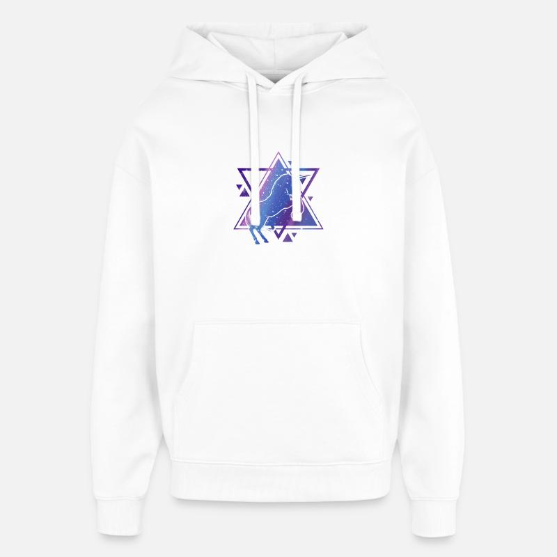 Licorne - Sweat à capuche unisexe Stanley/Stella Oversized - blanc