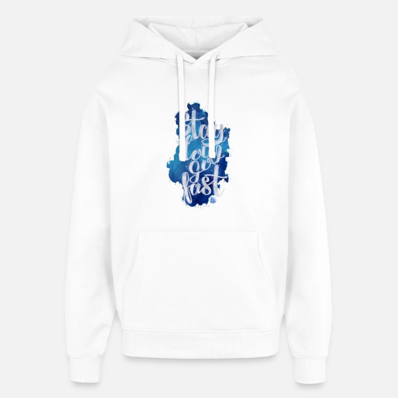 Stay low - Sweat à capuche unisexe Stanley/Stella Oversized - blanc