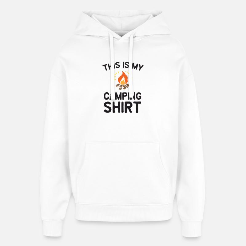 Ceci est ma chemise de camping - Sweat à capuche unisexe Stanley/Stella Oversized - blanc