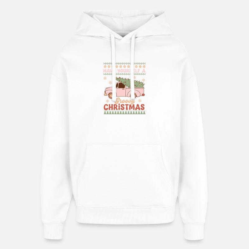 Hässlicher Weihnachtspullover - Oversized Unisex Hoodie von Stanley/Stella - Weiß