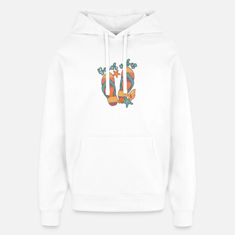 Ambiance de plage - Sweat à capuche unisexe Stanley/Stella Oversized - blanc