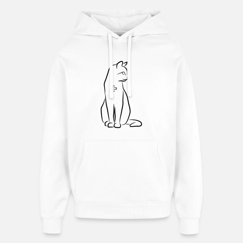 Premiers soins pour chats - Sweat à capuche unisexe Stanley/Stella Oversized - blanc