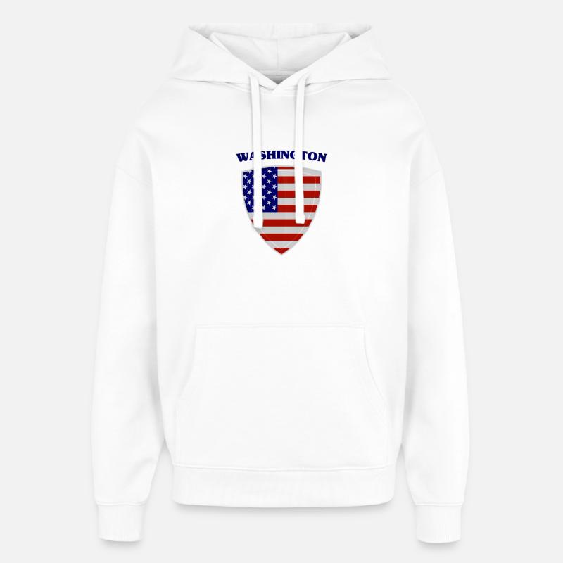 Washington - Sweat à capuche unisexe Stanley/Stella Oversized - blanc