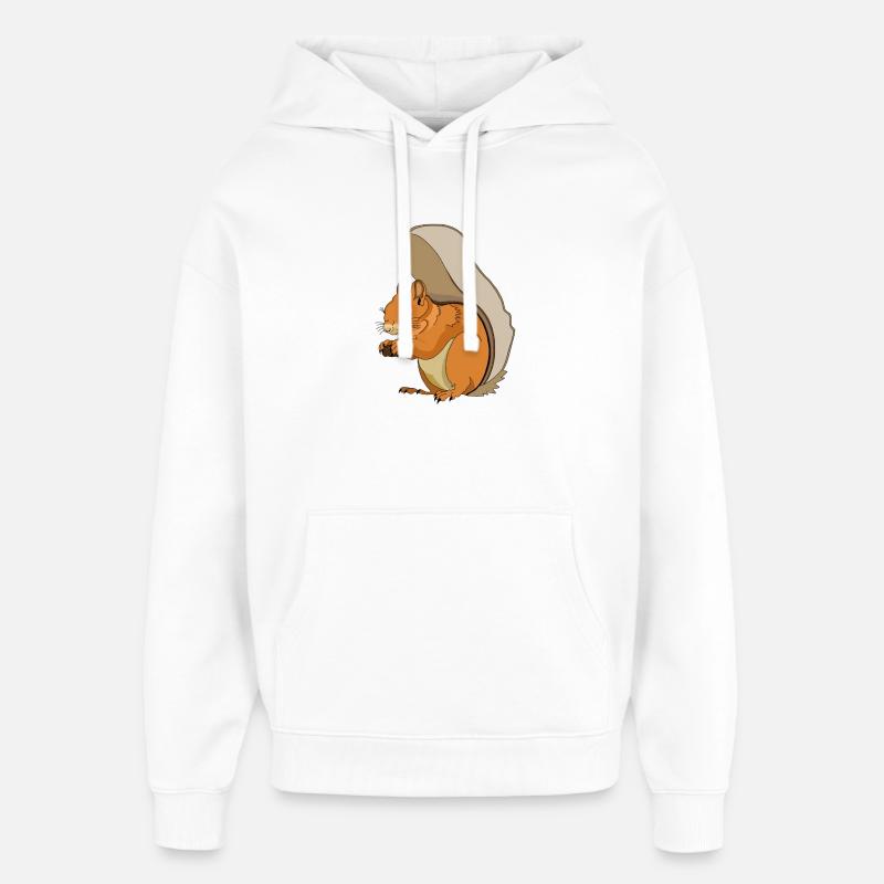 Écureuil - Sweat à capuche unisexe Stanley/Stella Oversized - blanc