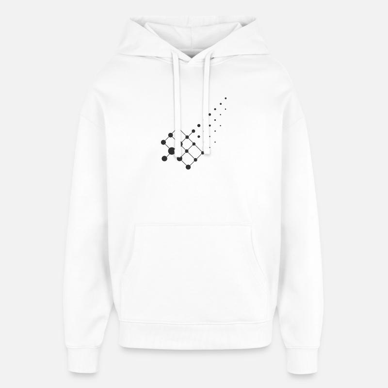 Géométrie de diffusion – Conception chimique - Sweat à capuche unisexe Stanley/Stella Oversized - blanc