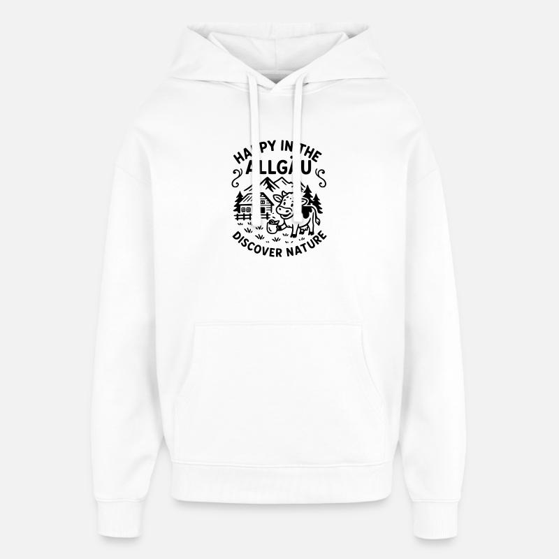 HappyAllgaeu - Sweat à capuche unisexe Stanley/Stella Oversized - blanc