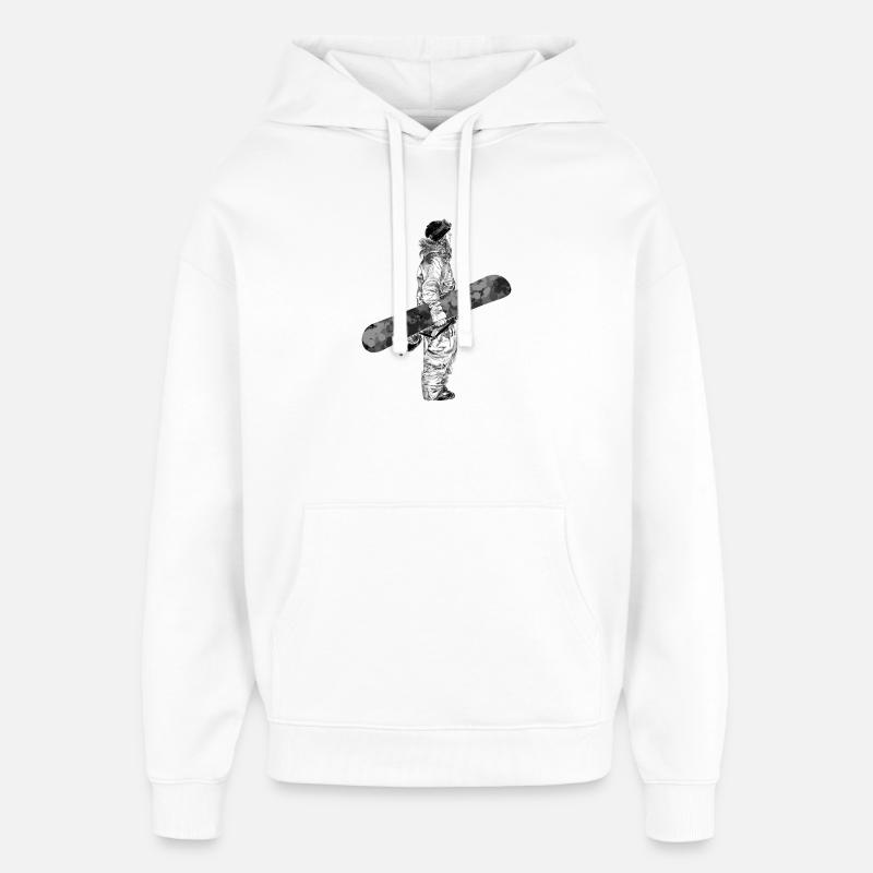 Freerider Snowboarder - Sweat à capuche unisexe Stanley/Stella Oversized - blanc