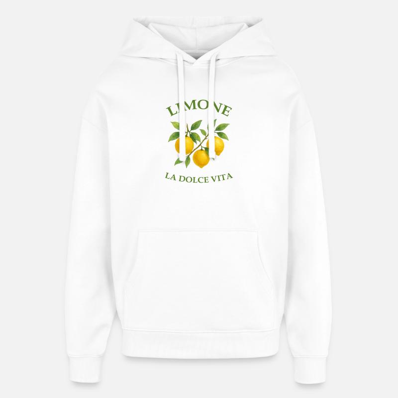 Fruit de la branche de citron - Sweat à capuche unisexe Stanley/Stella Oversized - blanc