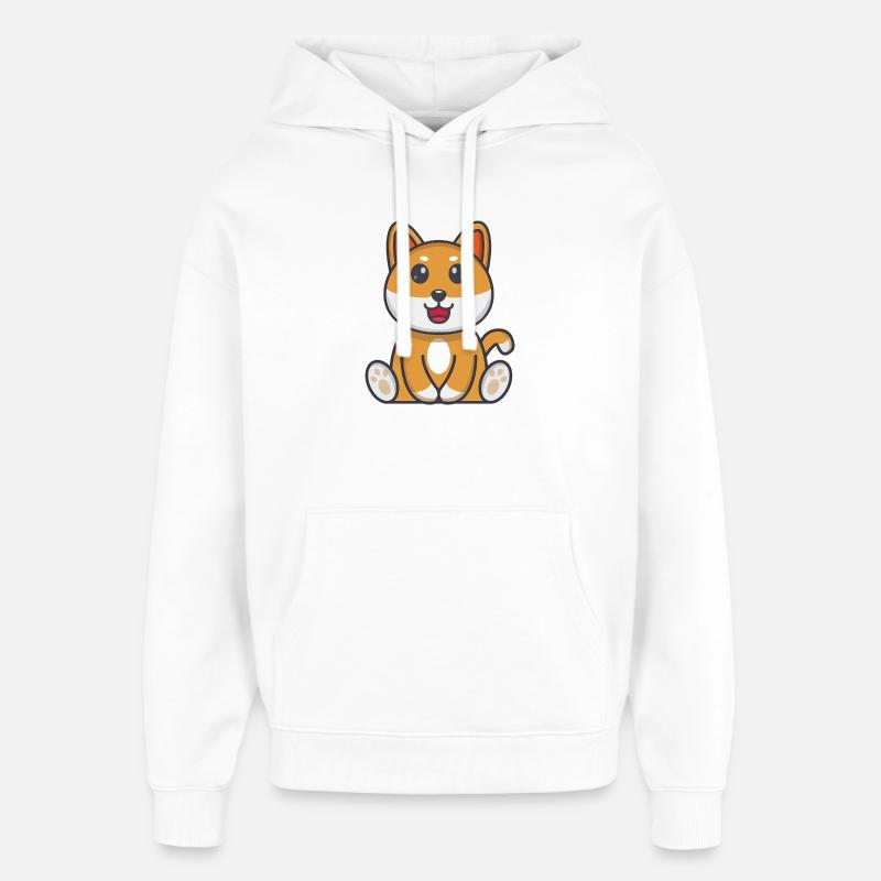Chien - Sweat à capuche unisexe Stanley/Stella Oversized - blanc