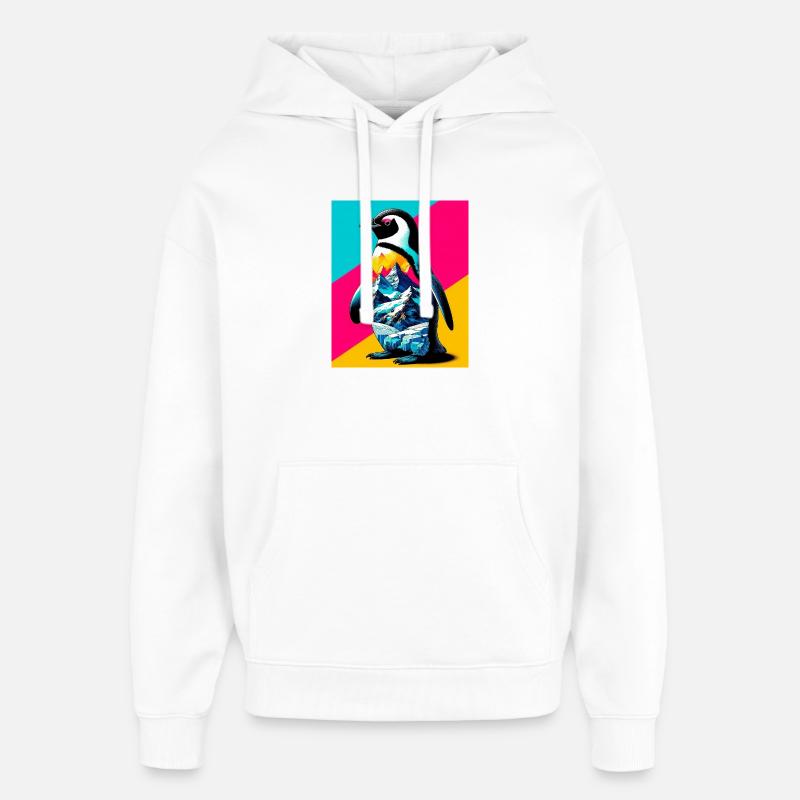 pingouin - Sweat à capuche unisexe Stanley/Stella Oversized - blanc