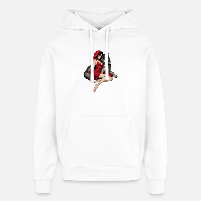 Rotkäppchen mit dem bösen Wolf - Oversized Unisex Hoodie von Stanley/Stella - Weiß