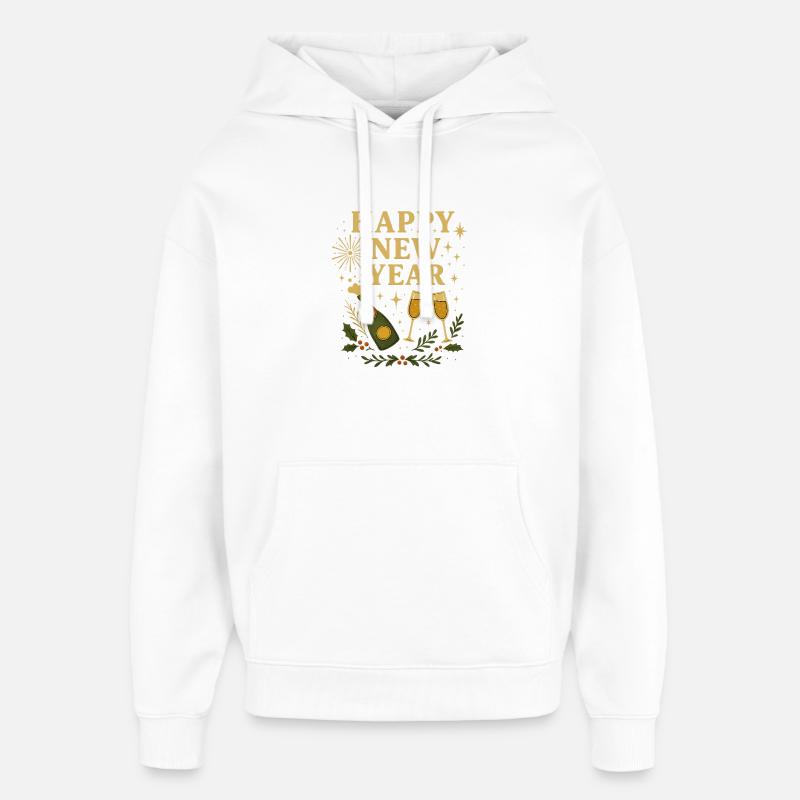 Bonne année Célébration dorée - Sweat à capuche unisexe Stanley/Stella Oversized - blanc