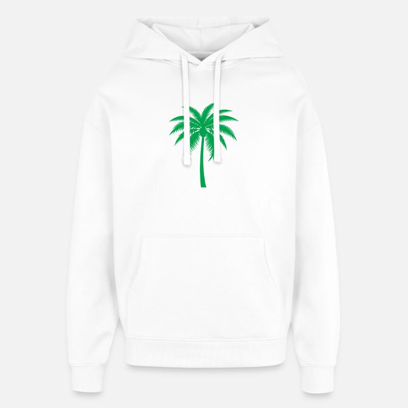 Palmier - Sweat à capuche unisexe Stanley/Stella Oversized - blanc