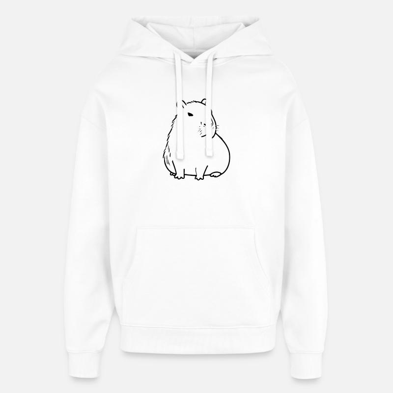 Capybara capybara black - Oversized Unisex Hoodie by Stanley/Stella - white
