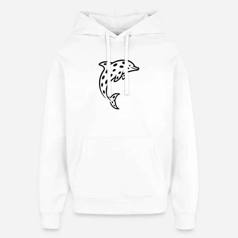 Dauphin - Sweat à capuche unisexe Stanley/Stella Oversized - blanc