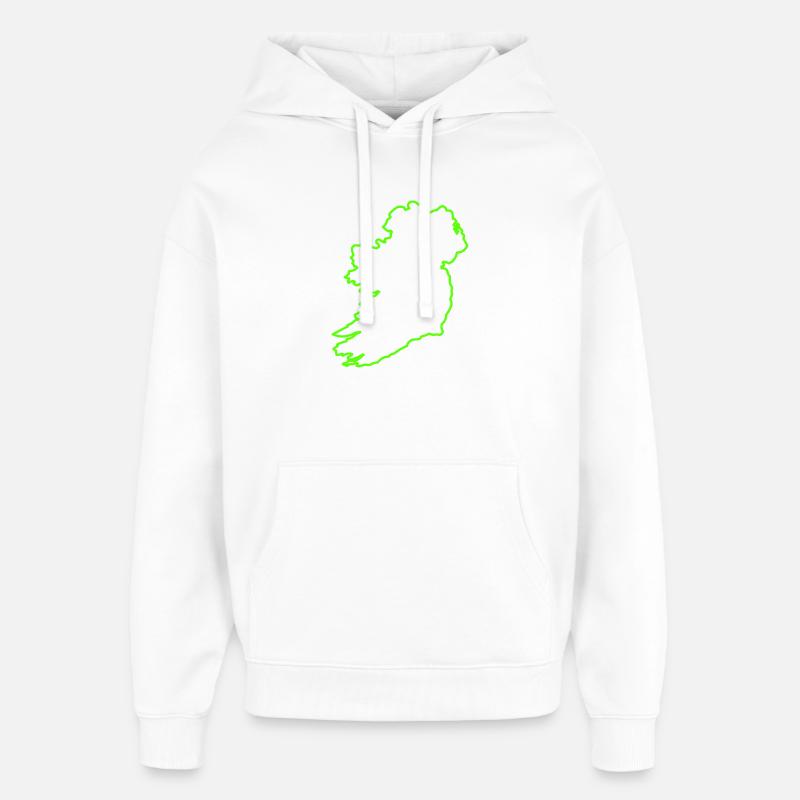 Présentation de l’Irlande - Sweat à capuche unisexe Stanley/Stella Oversized - blanc
