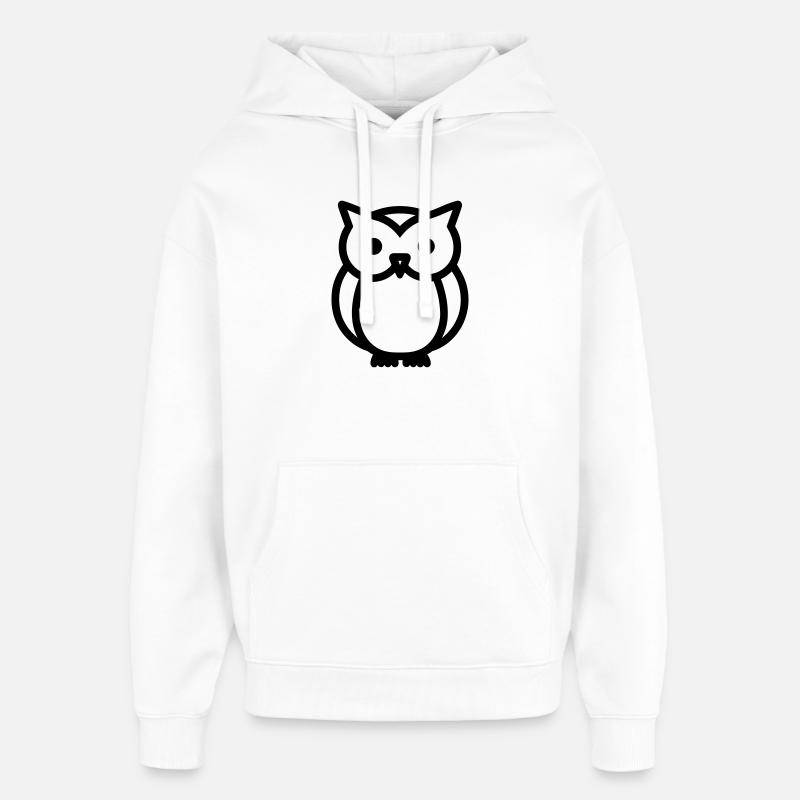 hibou - Sweat à capuche unisexe Stanley/Stella Oversized - blanc
