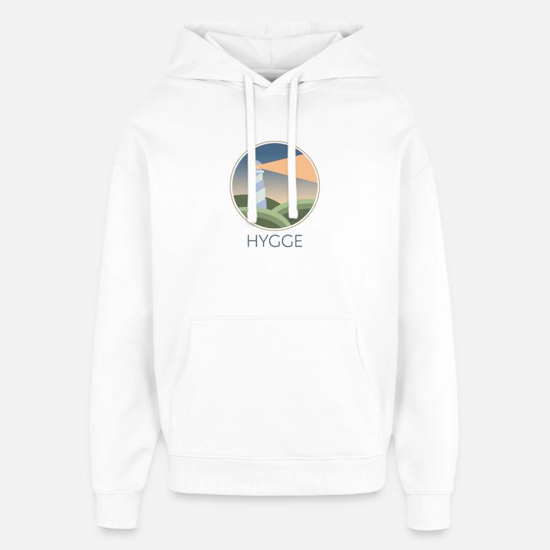 Phare de Hygge - Sweat à capuche unisexe Stanley/Stella Oversized - blanc