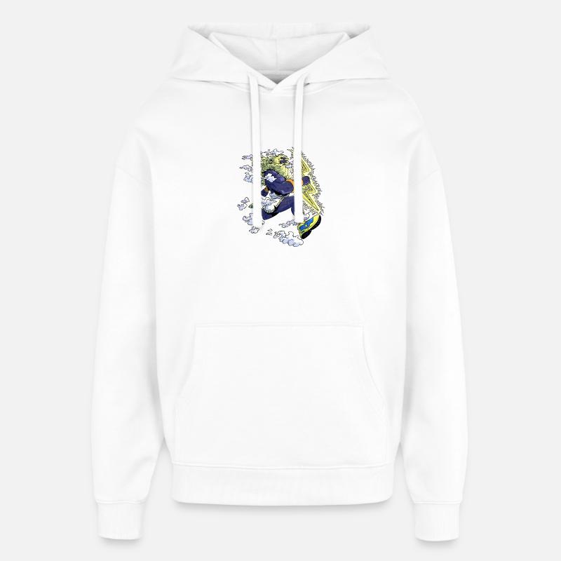 Zeus runner - Sweat à capuche unisexe Stanley/Stella Oversized - blanc