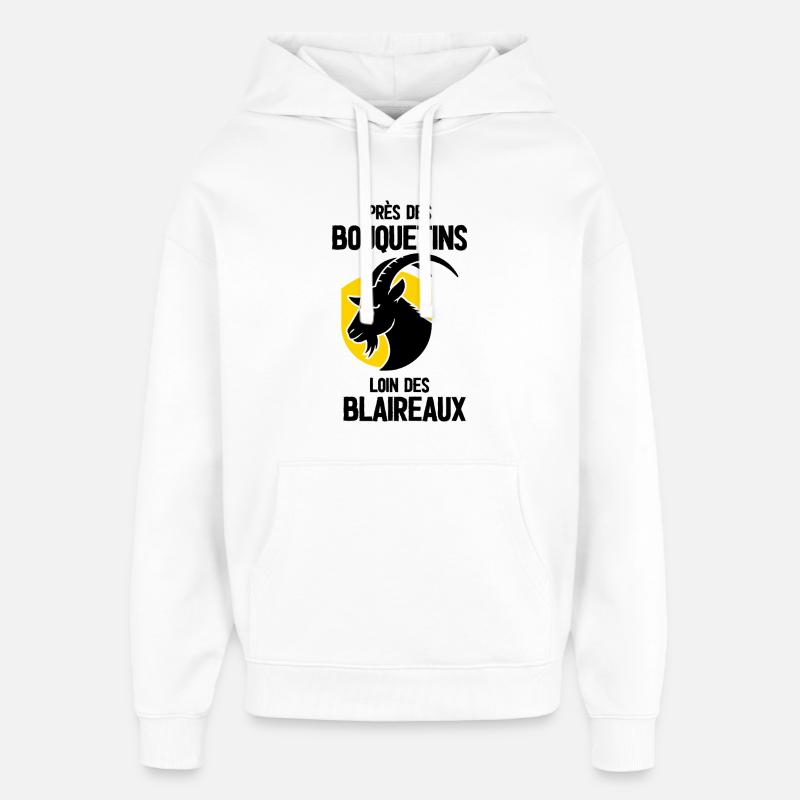 Dragon doré en silhouette - Sweat à capuche unisexe Stanley/Stella Oversized - blanc