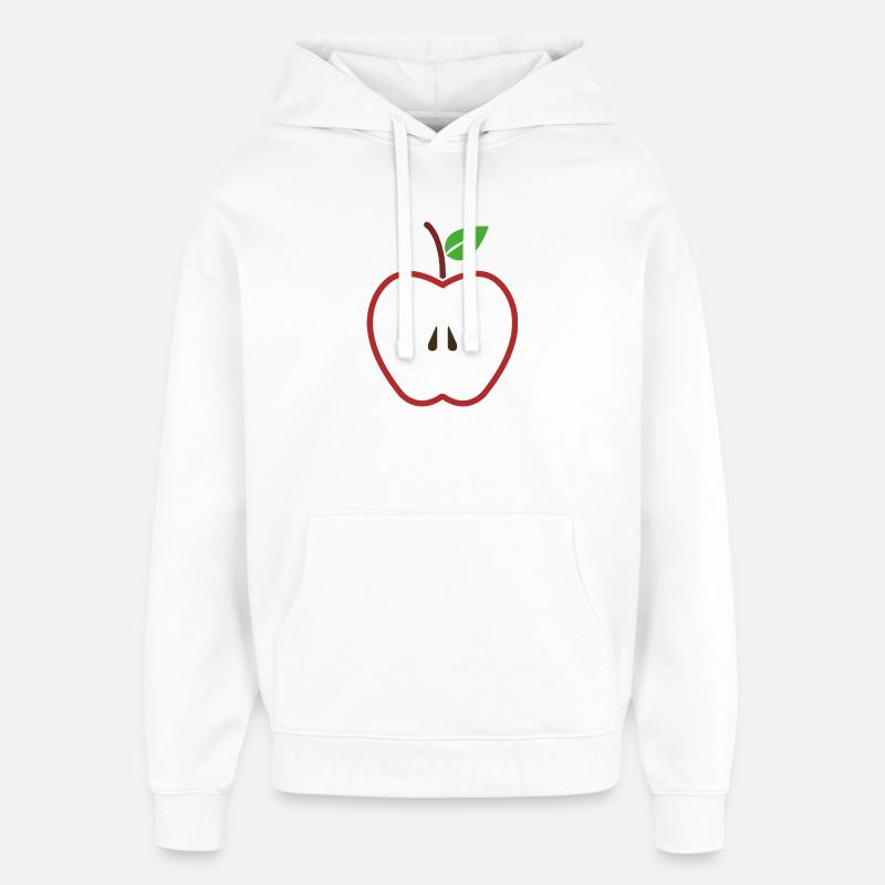 Pomme coupée - Sweat à capuche unisexe Stanley/Stella Oversized - blanc
