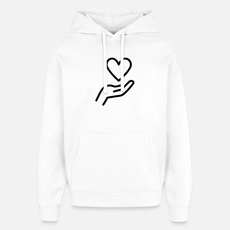 donner amour - Sweat à capuche unisexe Stanley/Stella Oversized - blanc