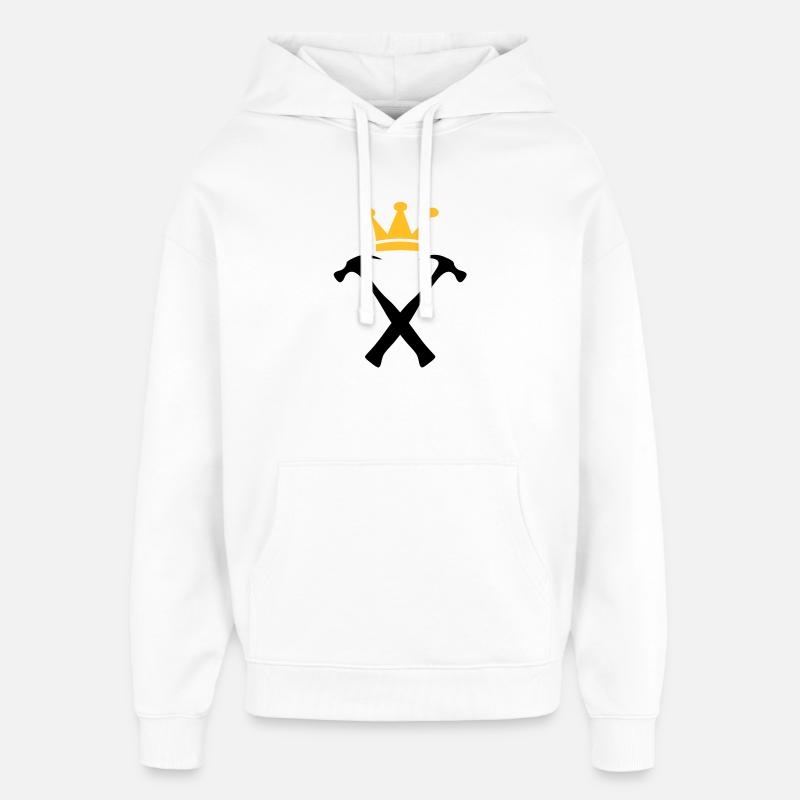 Le Roi des Bricoleurs - Sweat à capuche unisexe Stanley/Stella Oversized - blanc