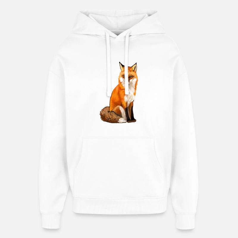 Fuchs - Oversized Unisex Hoodie von Stanley/Stella - Weiß