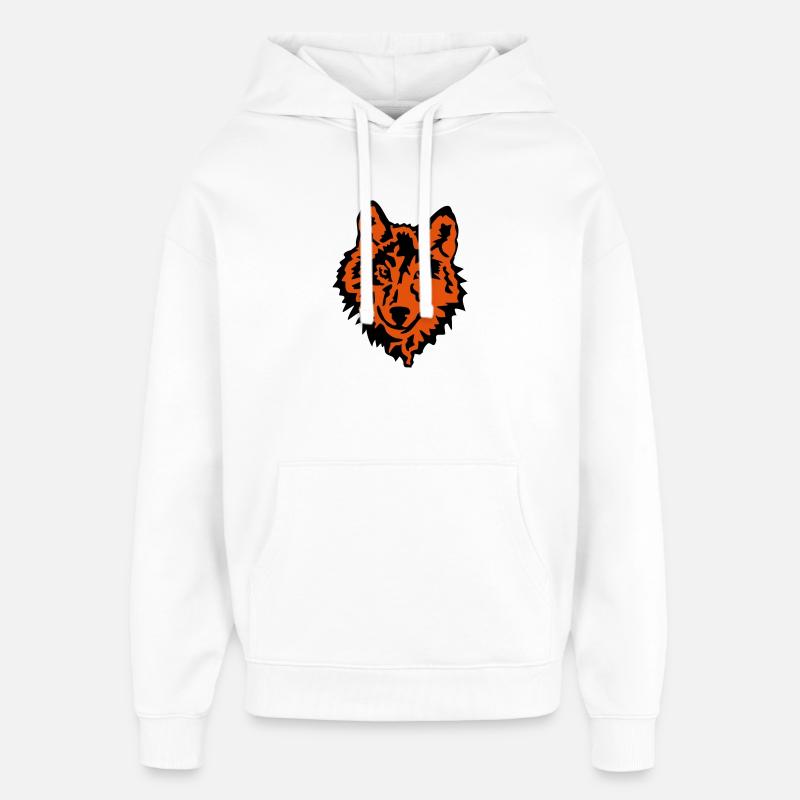 le loup - Sweat à capuche unisexe Stanley/Stella Oversized - blanc