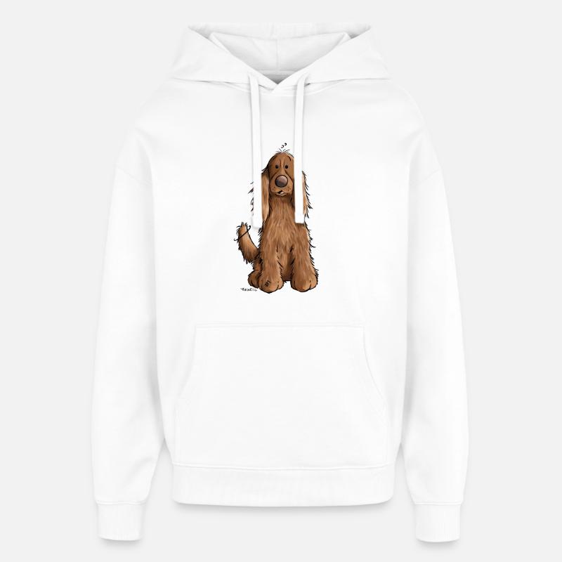 Cocker spaniel anglais - Sweat à capuche unisexe Stanley/Stella Oversized - blanc