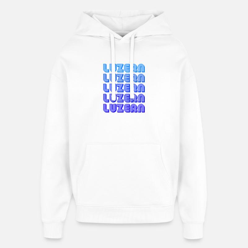 Luzerne - Sweat à capuche unisexe Stanley/Stella Oversized - blanc