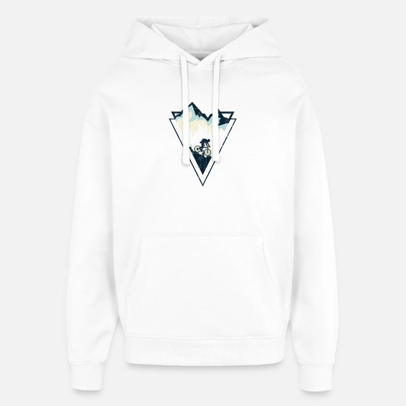 Écusson VTT Alpin - Sweat à capuche unisexe Stanley/Stella Oversized - blanc