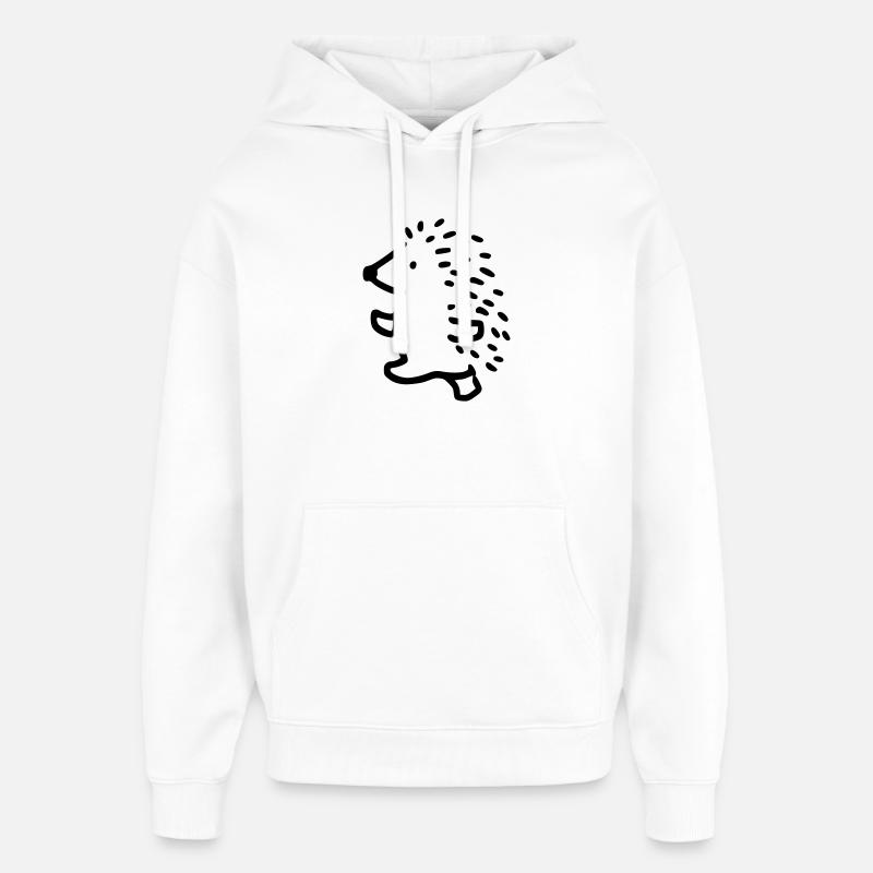 Hérisson - Sweat à capuche unisexe Stanley/Stella Oversized - blanc