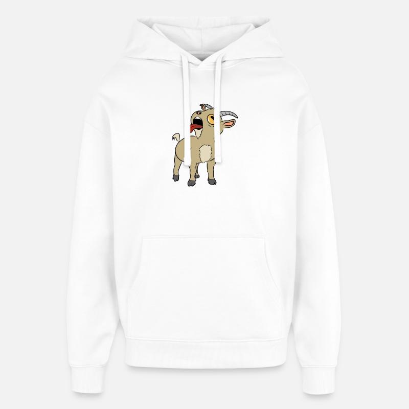 Bêlage de chèvre - Sweat à capuche unisexe Stanley/Stella Oversized - blanc