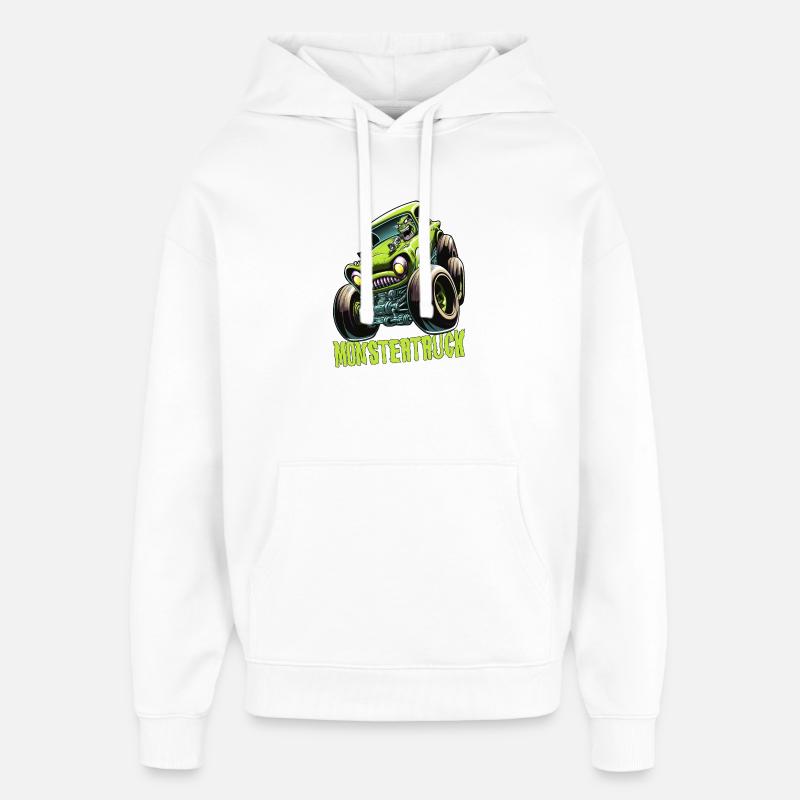 Monster Truck Comic Gift - Sweat à capuche unisexe Stanley/Stella Oversized - blanc