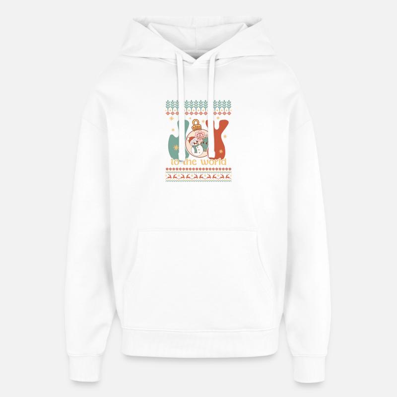 Hässlicher Weihnachtspullover - Oversized Unisex Hoodie von Stanley/Stella - Weiß
