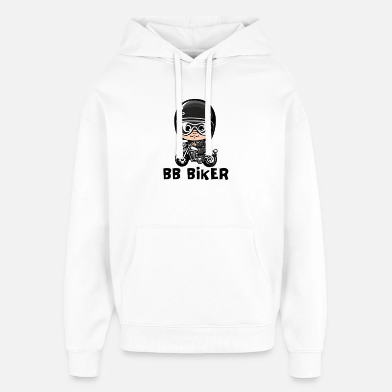 bébé motard, bébé biker, baby biker - Sweat à capuche unisexe Stanley/Stella Oversized - blanc
