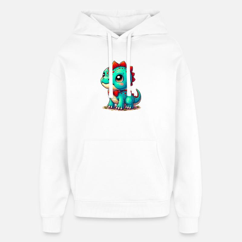 Dinosaure - Sweat à capuche unisexe Stanley/Stella Oversized - blanc