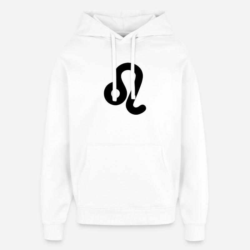 Sternzeichen Löwe - Oversized Unisex Hoodie von Stanley/Stella - Weiß