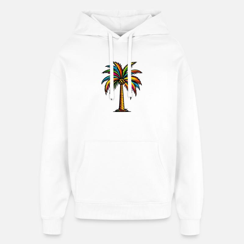 Palmier - Sweat à capuche unisexe Stanley/Stella Oversized - blanc