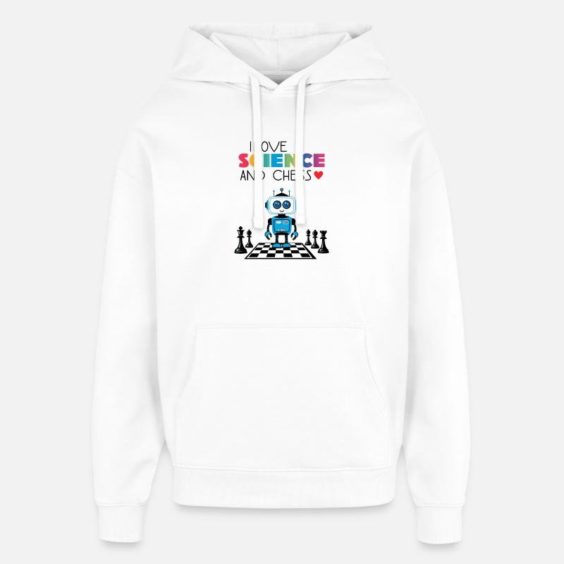 Science et échecs - Sweat à capuche unisexe Stanley/Stella Oversized - blanc