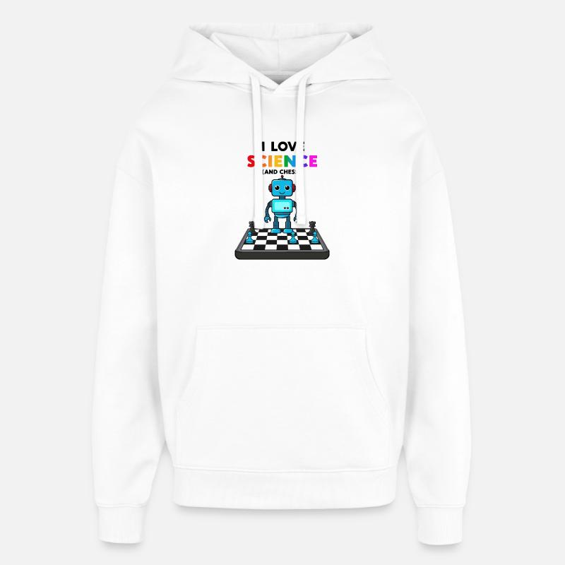 Science et échecs - Sweat à capuche unisexe Stanley/Stella Oversized - blanc