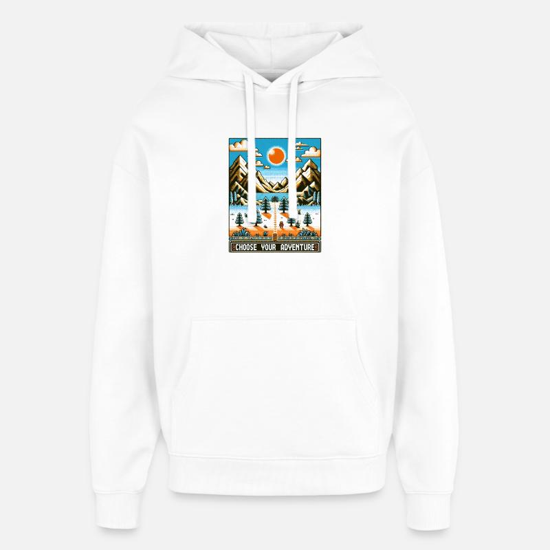 Aventure de jeu rétro - Sweat à capuche unisexe Stanley/Stella Oversized - blanc