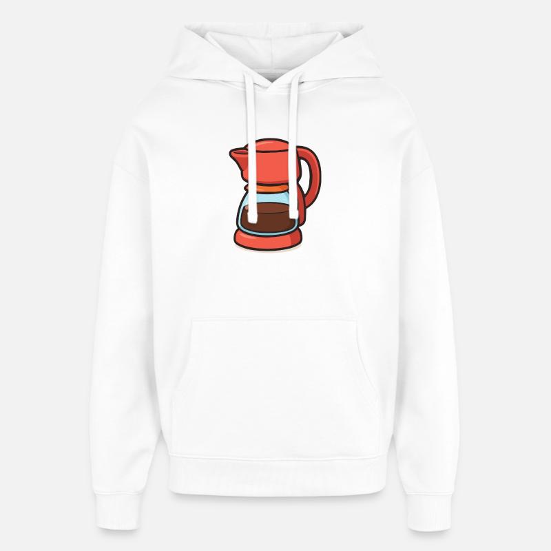 cafetière - Sweat à capuche unisexe Stanley/Stella Oversized - blanc